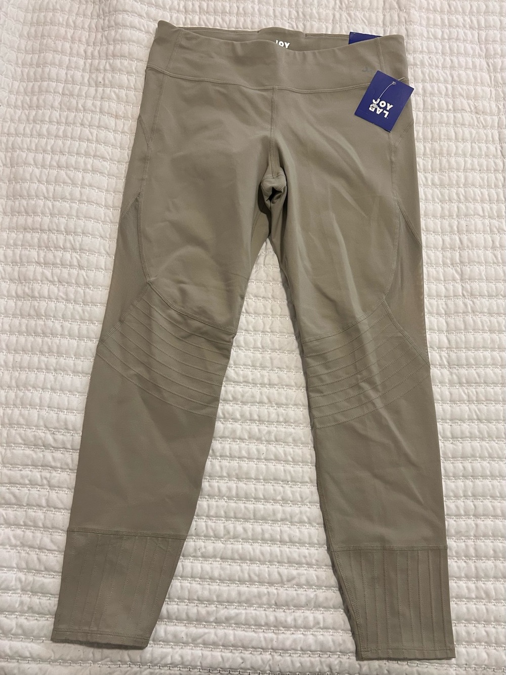 JoyLab Olive Leggings with Ribbed Knee Detail
